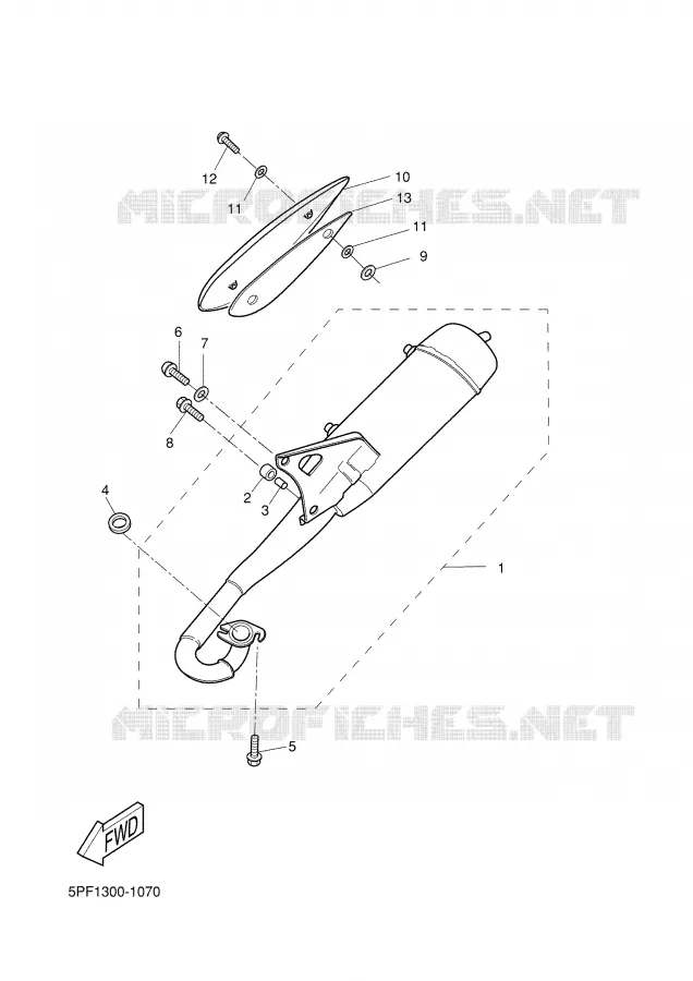 ECHAPPEMENT Yamaha SCOOTER 50 2002 FLIPPER  YH50
