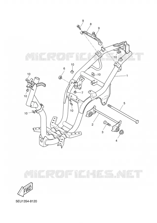 CADRE Yamaha SCOOTER 50 2002 FLIPPER  YH50