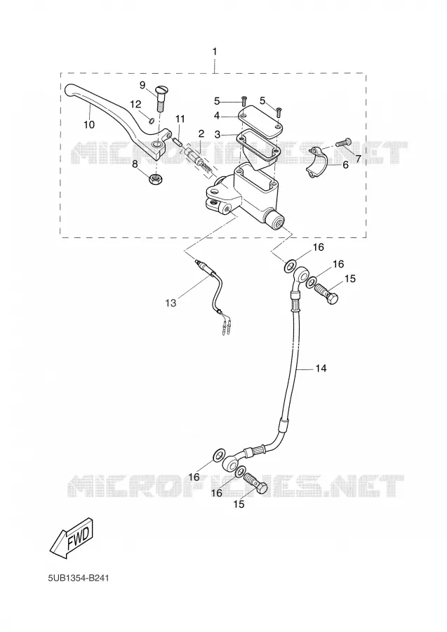 MAITRE CYLINDRE AVANT Yamaha SCOOTER 50 2002 FLIPPER  YH50
