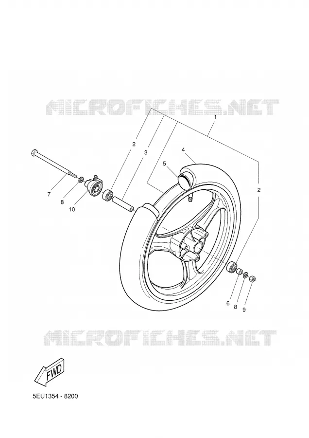 ROUE AVANT Yamaha SCOOTER 50 2003 FLIPPER  YH50