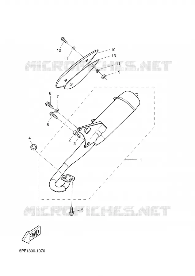 ECHAPPEMENT Yamaha SCOOTER 50 2003 WHY  YH50