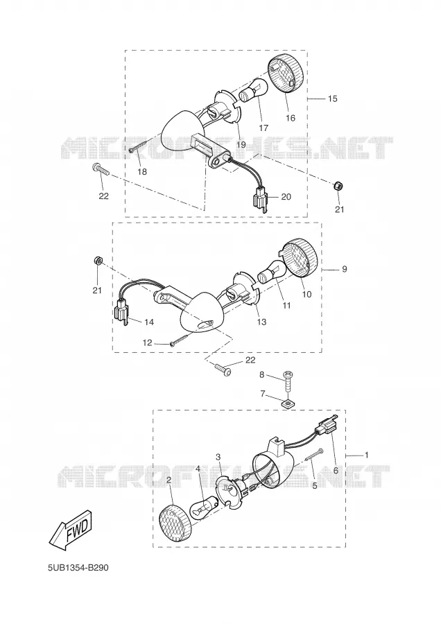 CLIGNOTANT Yamaha SCOOTER 50 2005 WHY  YH50