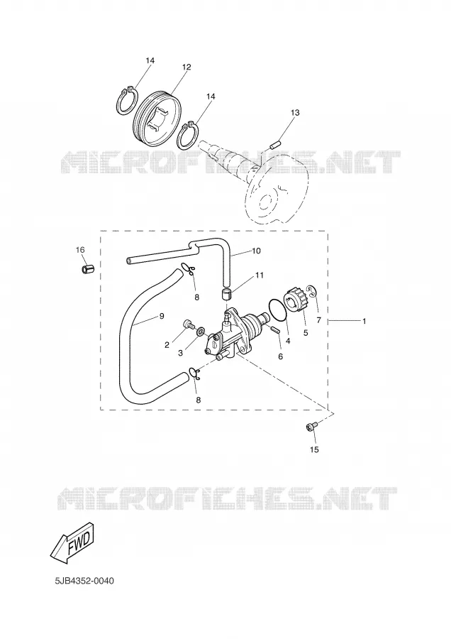 POMPE A HUILE Yamaha SCOOTER 50 2006 WHY  YH50
