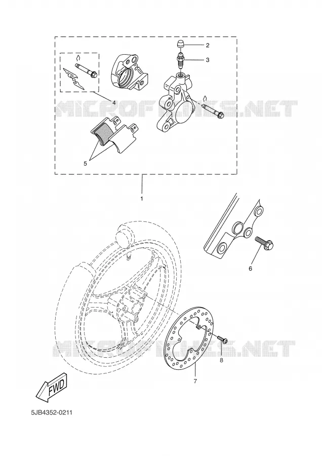ETRIER DE FREIN AVANT Yamaha SCOOTER 50 2006 WHY  YH50