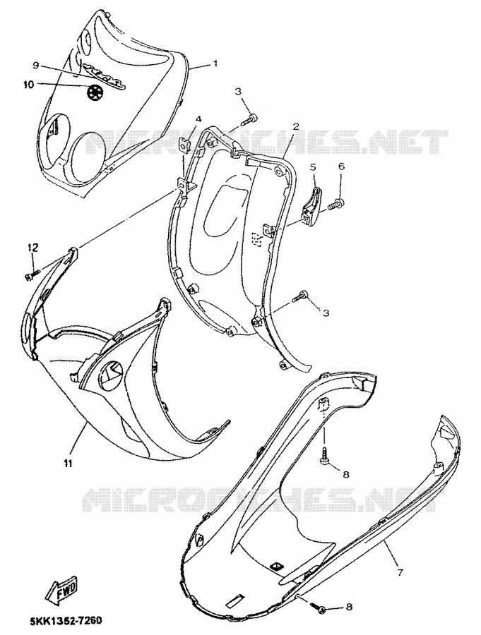 PROTEGE JAMBES Yamaha SCOOTER 100 1999 YN  YN100