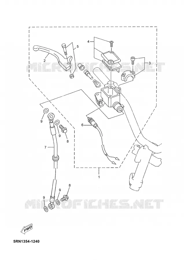 MAITRE CYLINDRE AVANT Yamaha SCOOTER 100 2003 NEO'S  YN100