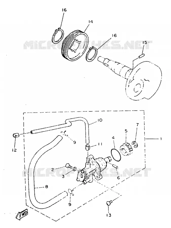 POMPE A HUILE Yamaha SCOOTER 50 1998 YN  YN50