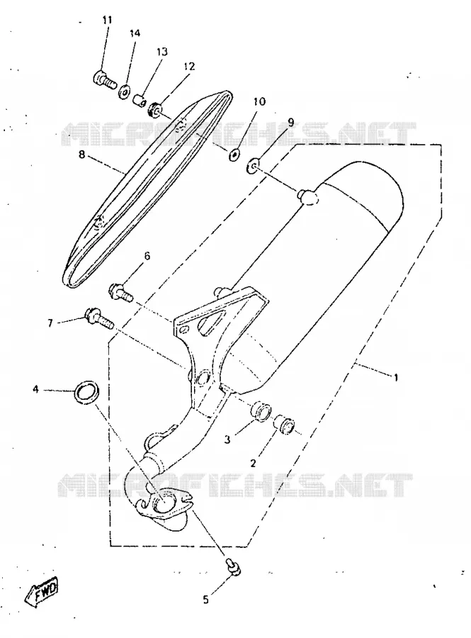 ECHAPPEMENT Yamaha SCOOTER 50 1998 YN  YN50