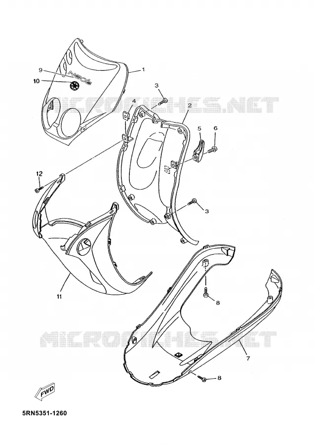 PROTEGE JAMBES Yamaha SCOOTER 50 2002 YN  YN50