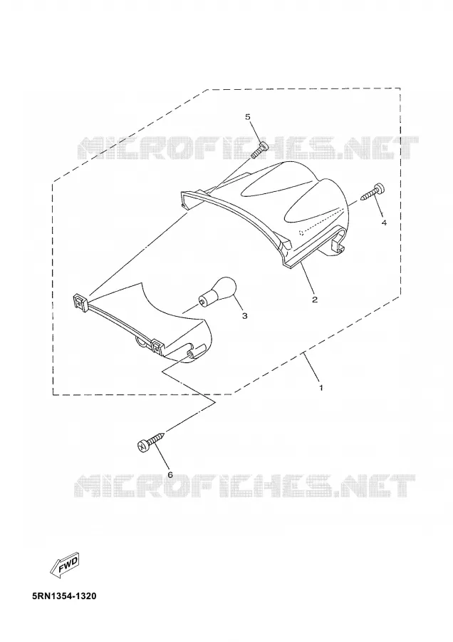 FEU ARRIERE Yamaha SCOOTER 50 2003 YN  YN50