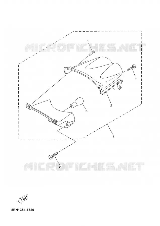 FEU ARRIERE Yamaha SCOOTER 50 2003 YN  YN50