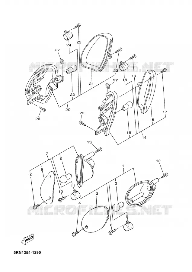 CLIGNOTANT Yamaha SCOOTER 50 2003 YN  YN50