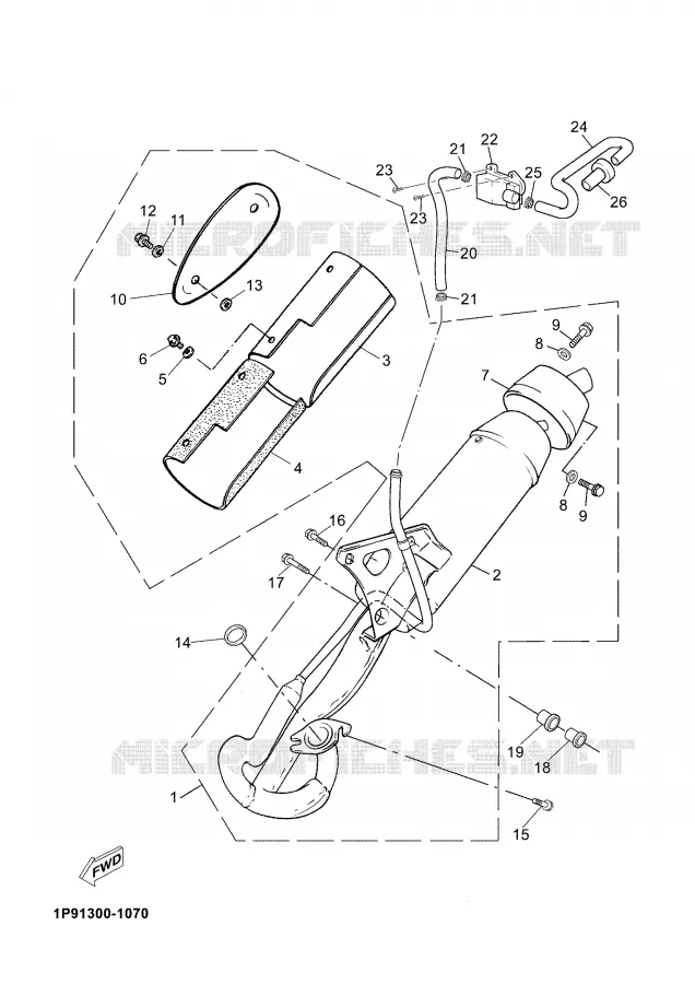 ECHAPPEMENT Yamaha SCOOTER 50 2004 NEO'S  YN50 OVETTO 50