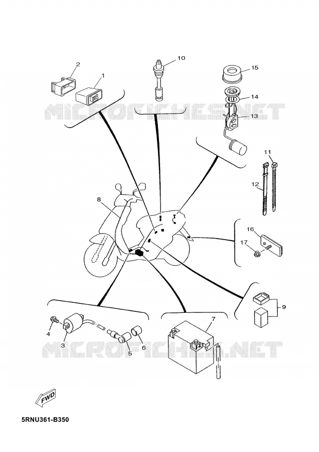 PARTIE ELECTRIQUE 2 Yamaha SCOOTER 50 2004 NEO'S  YN50