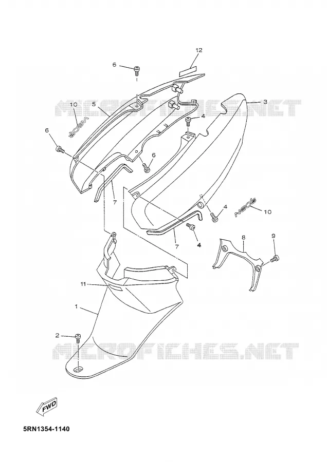 COUVERCLE LATERAL Yamaha SCOOTER 50 2005 NEO'S  YN50 OVETTO 50