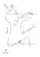 GUIDON ET CABLES pour Yamaha NEO'S 2008