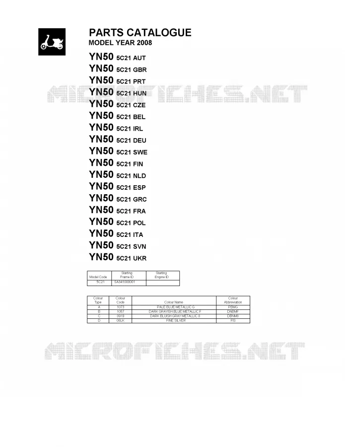 * CATALOG PREFACE * Yamaha SCOOTER 50 2008 NEO'S  YN50