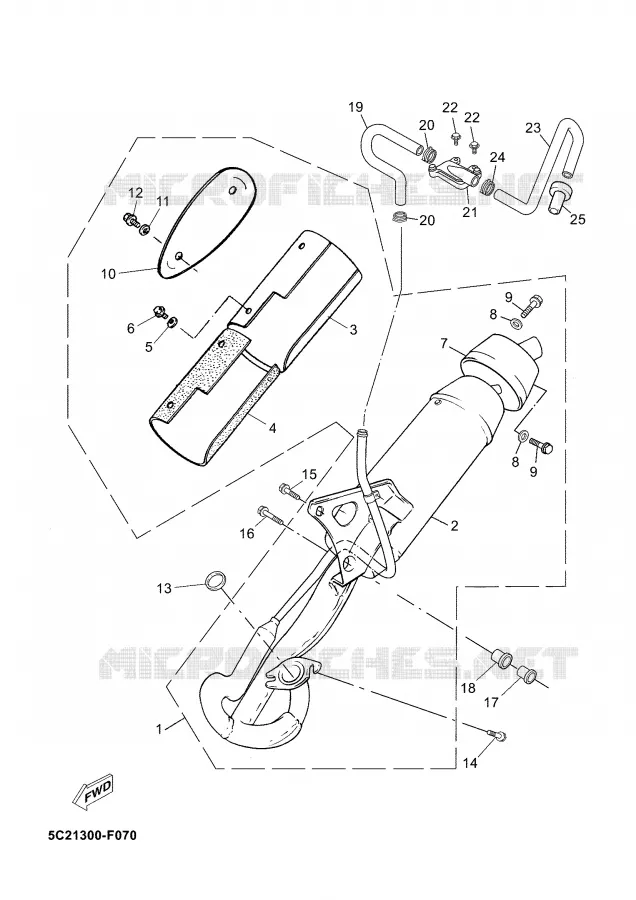 ECHAPPEMENT Yamaha SCOOTER 50 2008 NEO'S  YN50