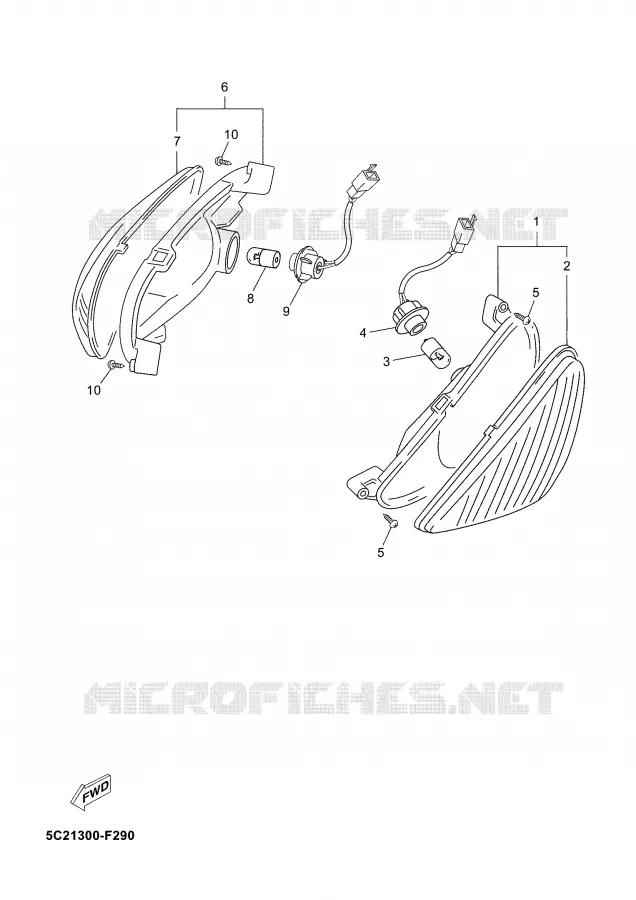 CLIGNOTANT Yamaha SCOOTER 50 2008 NEO'S  YN50