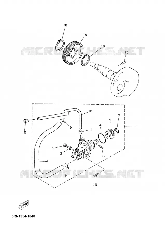 POMPE A HUILE Yamaha SCOOTER 50 2009 YN  YN50