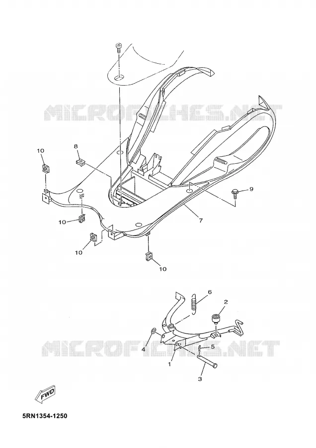 SUPPORT / REPOSE PIEDS Yamaha SCOOTER 50 2002 YN  YN50,MOFFA