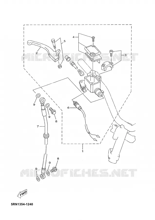 MAITRE CYLINDRE AVANT Yamaha SCOOTER 50 2002 YN  YN50ALPINESTARS