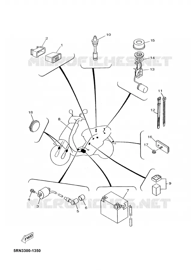 PARTIE ELECTRIQUE 2 Yamaha SCOOTER 50 2003 NEOS  YN50M