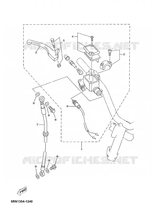 MAITRE CYLINDRE AVANT Yamaha SCOOTER 50 2003 NEOS  YN50M