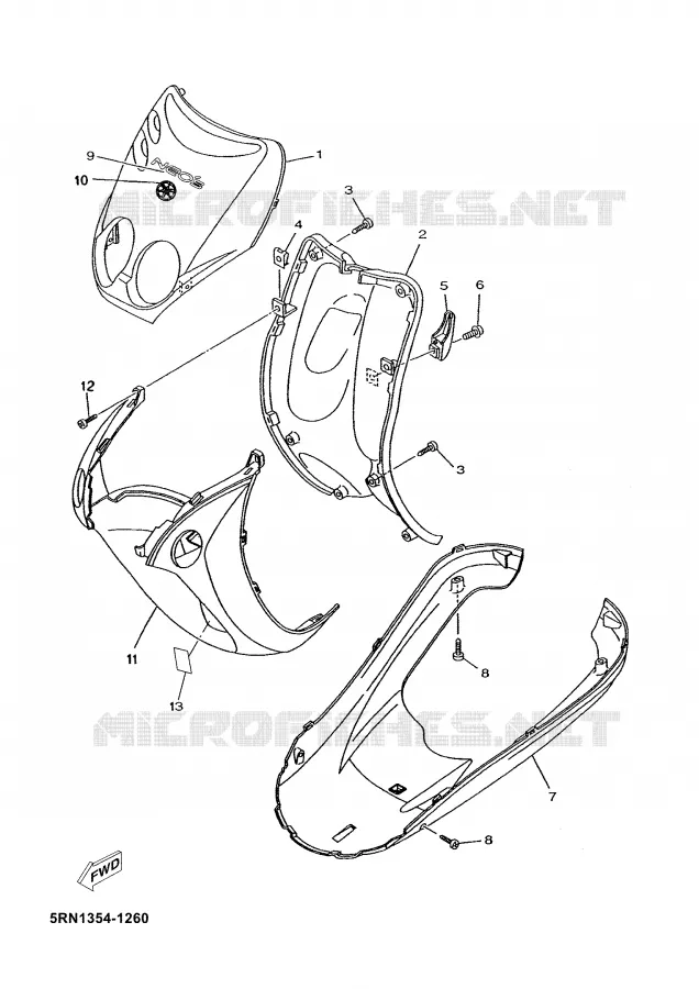 PROTEGE JAMBES Yamaha SCOOTER 50 2004 NEO'S  YN50 OVETTO 50