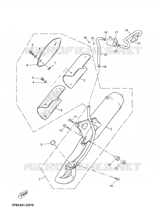 ECHAPPEMENT Yamaha SCOOTER 50 2005 NEO'S  YN50