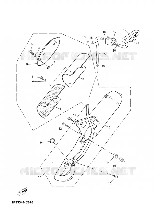 ECHAPPEMENT Yamaha SCOOTER 50 2005 NEO'S  YN50