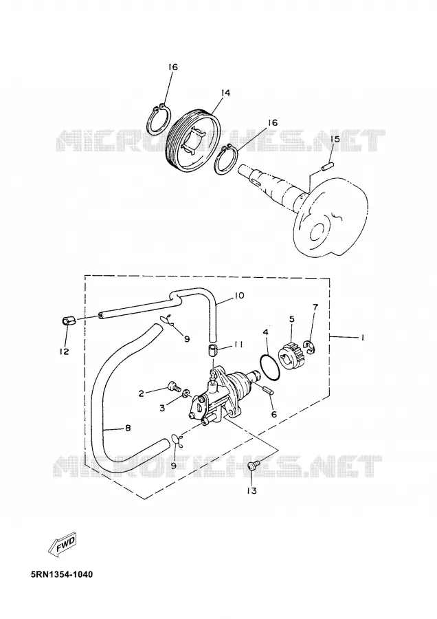 POMPE A HUILE Yamaha SCOOTER 50 2006 NEO'S  YN50M