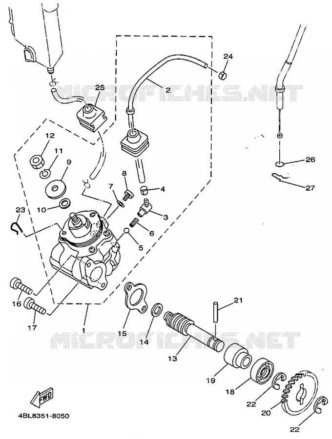 POMPE A HUILE Yamaha MOTO 125 1998 DTR  DT125R