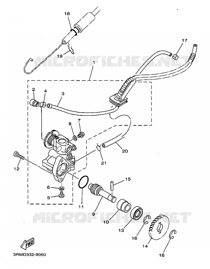 POMPE A HUILE Yamaha MOTO 125 1999 DTR  DT125R