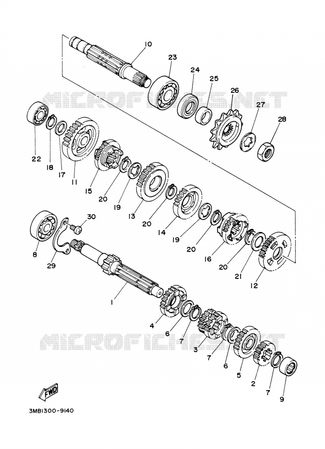 TRANSMISSION Yamaha MOTO 125 2000 DTR  DT125R