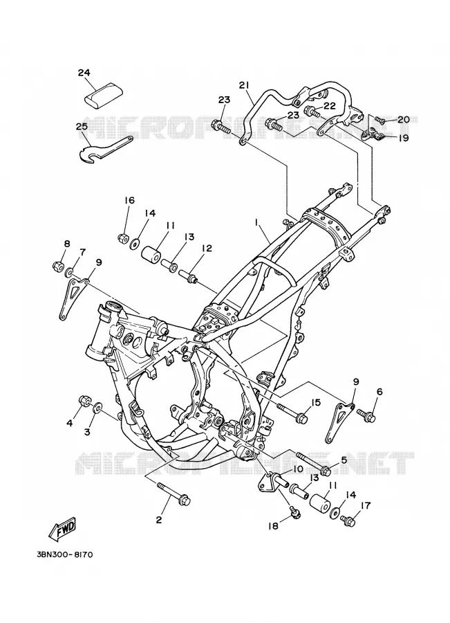 CADRE Yamaha MOTO 125 2000 DTR  DT125R