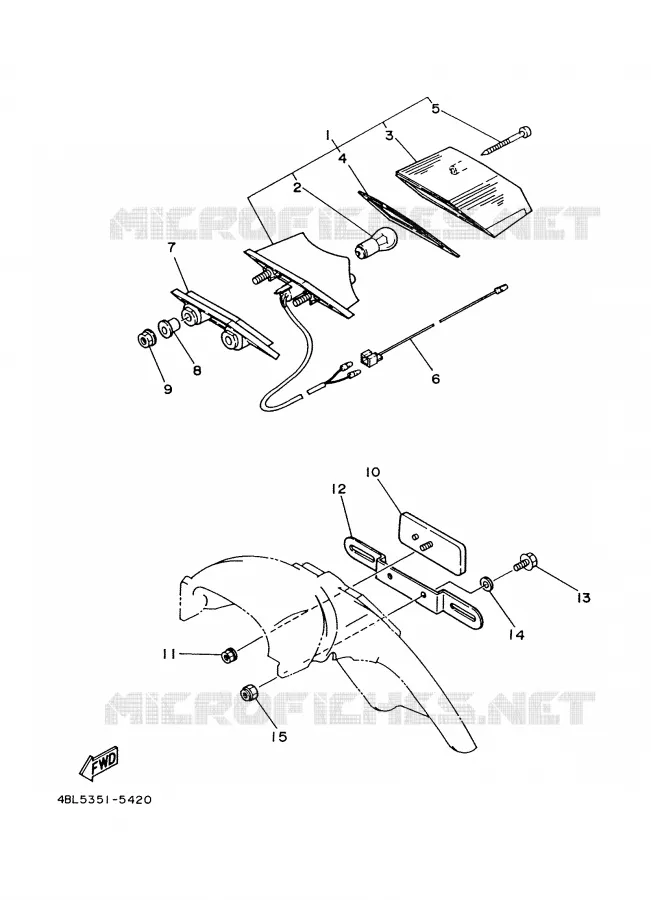 FEU ARRIERE Yamaha MOTO 125 2000 DTR  DT125R