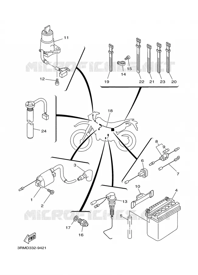 PARTIE ELECTRIQUE 1 Yamaha MOTO 125 2000 DTR  DT125R