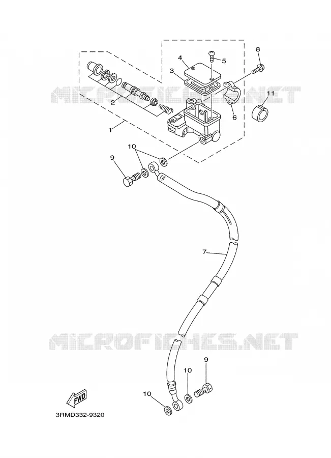 MAITRE CYLINDRE AVANT Yamaha MOTO 125 2002 DTR  DT125R