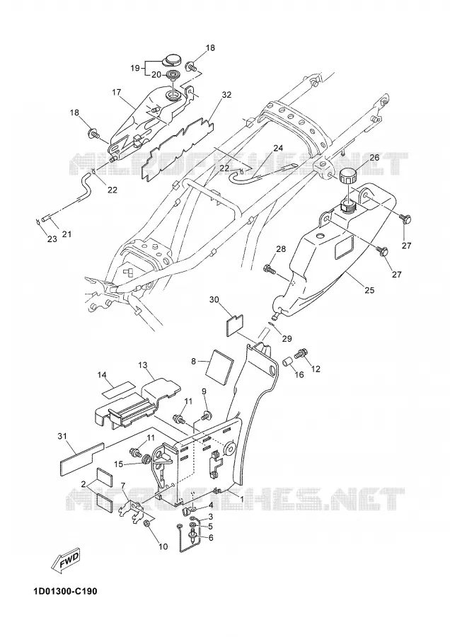 RESERVOIR D'HUILE Yamaha MOTO 125 2004 DTR  DT125R