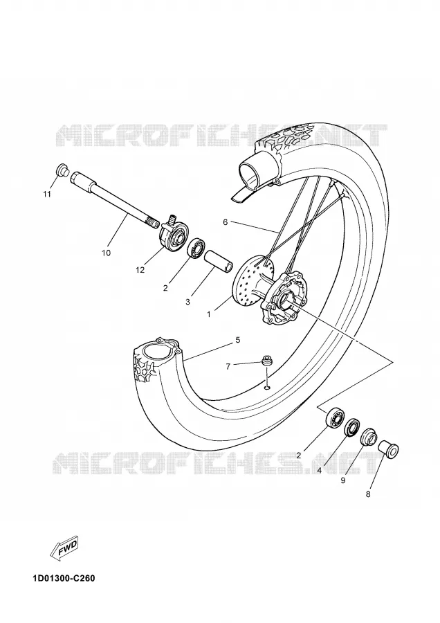 ROUE AVANT Yamaha MOTO 125 2004 DTR  DT125R