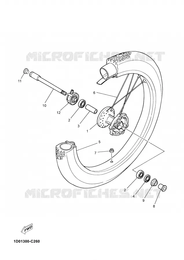 ROUE AVANT Yamaha MOTO 125 2004 DTR  DT125R