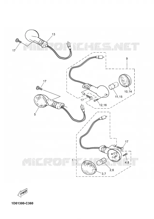 CLIGNOTANT Yamaha MOTO 125 2004 DTR  DT125R