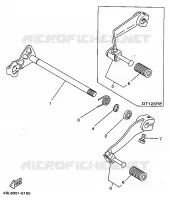 AXE DE SELECTEUR / PEDALE pour Yamaha DTRE 1998