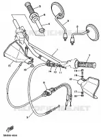 GUIDON ET CABLES pour Yamaha DTRE 1998