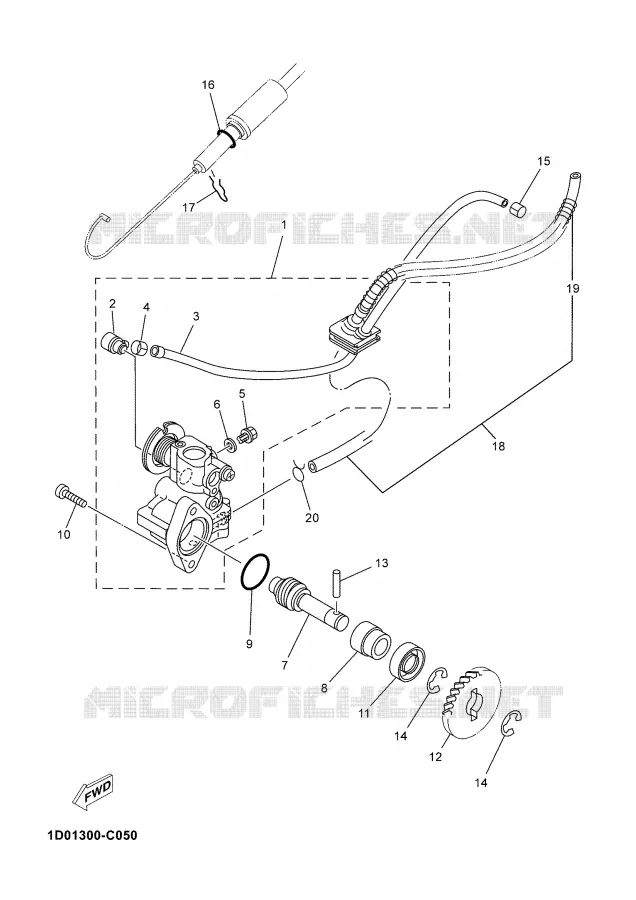 POMPE A HUILE Yamaha MOTO 125 2006 DTRE  DT125RE