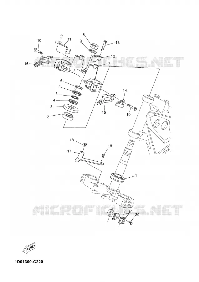 DIRECTION Yamaha MOTO 125 2006 DTRE  DT125RE