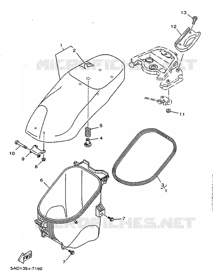 SELLE Yamaha SCOOTER 50 1997 NEOS  YN50R