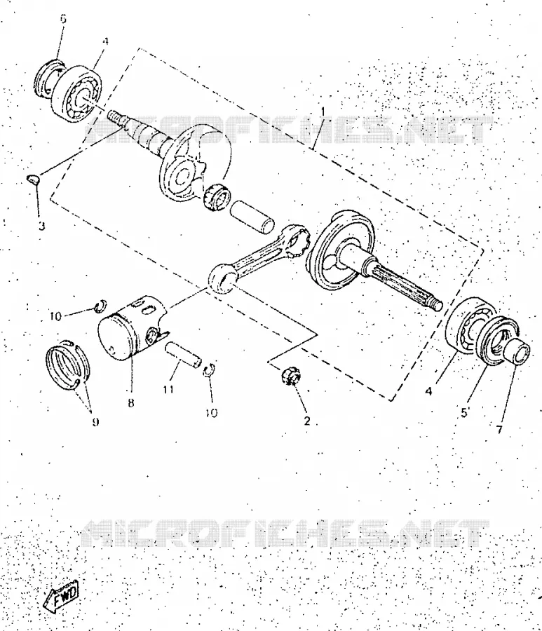 VILEBREQUIN / PISTON Yamaha SCOOTER 50 1998 NEOS  YN50R