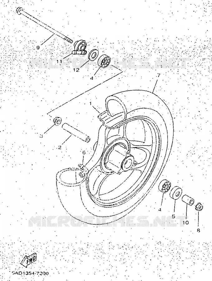 ROUE AVANT Yamaha SCOOTER 50 1998 NEOS  YN50R